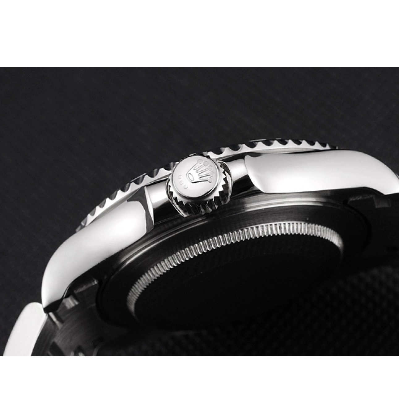 AAA replica watch Case Bracelet Dial Stainless Rolex Black Yacht-Master Swiss Steel And 0628